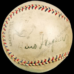 Autographed Honus Wagner Baseball