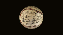 Honus Wagner and Tris Speaker signed baseball (JSA LOA)