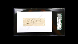 Lou Gehrig 1930’s JSA slabbed authentic cut signature
